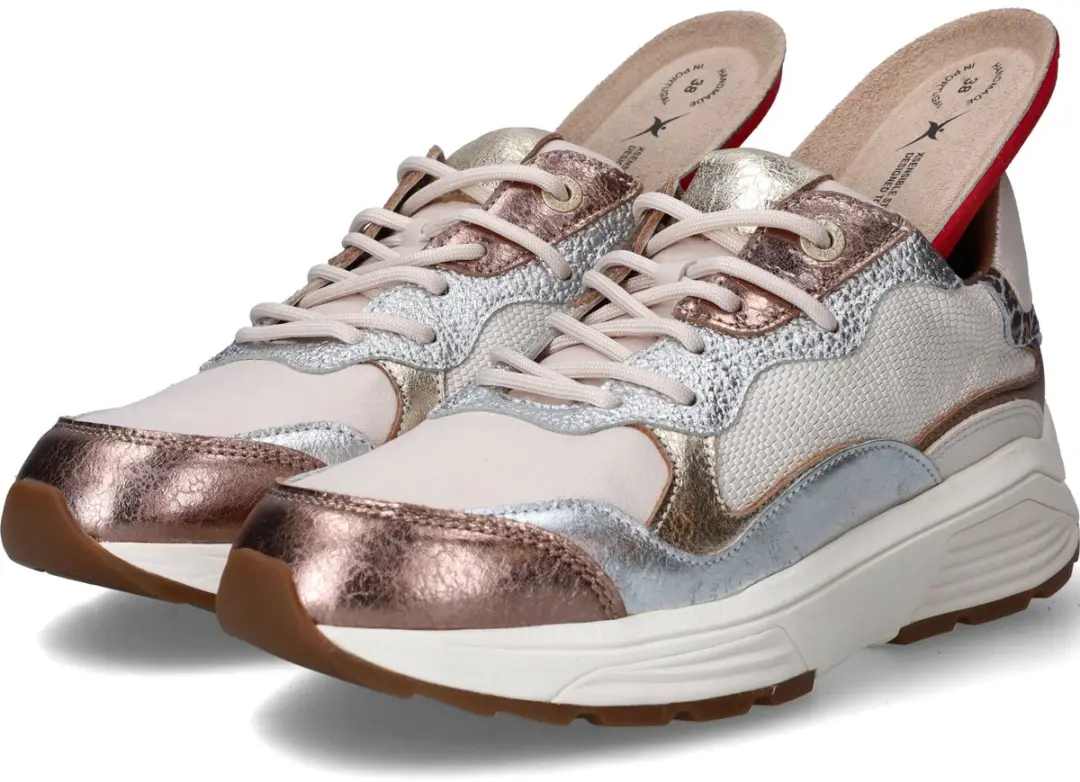 Xsensible Rainbow Dames Sneakers - Leer - Beige - Maat 43 - afbeelding 6 van 6