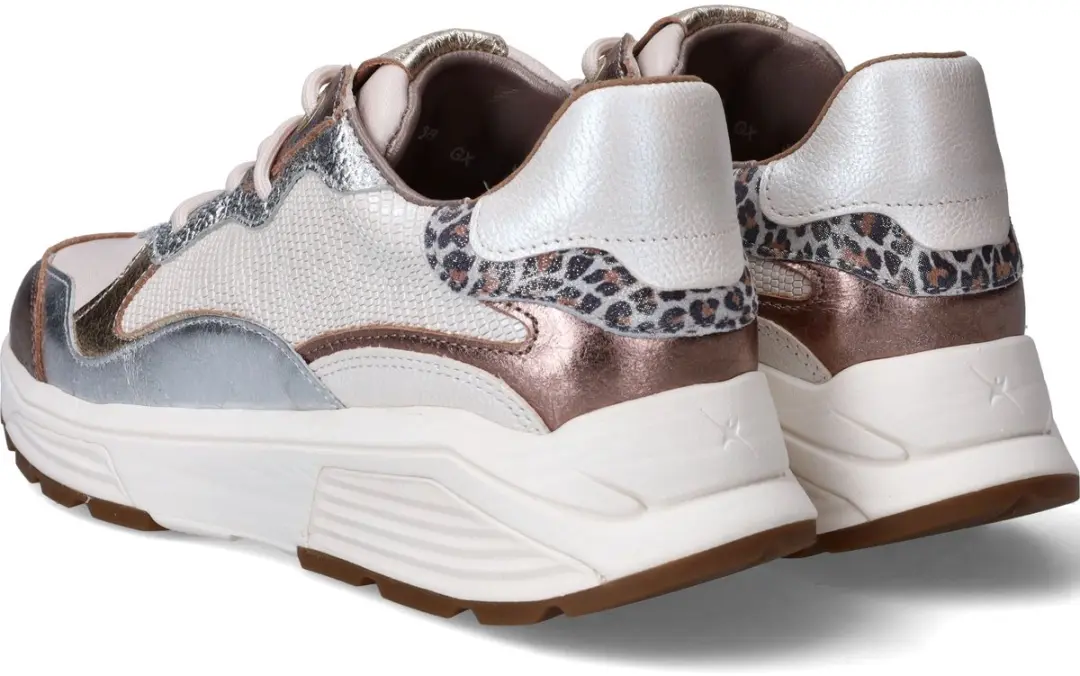 Xsensible Rainbow Dames Sneakers - Leer - Beige - Maat 43 - afbeelding 5 van 6