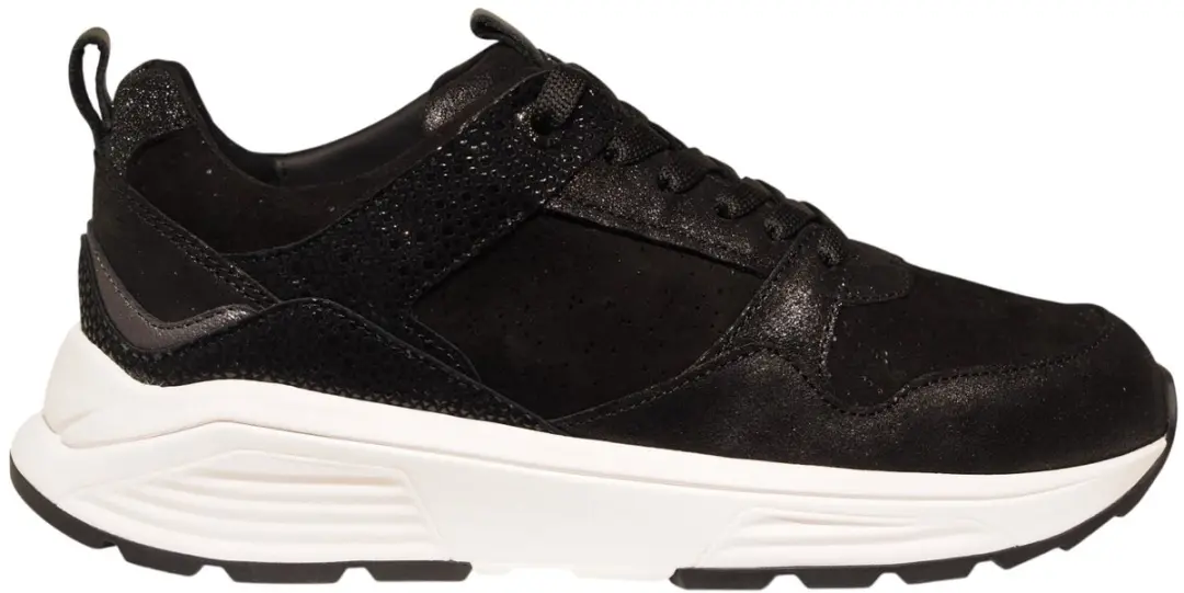 Xsensible Newport zwarte leren dames sneakers