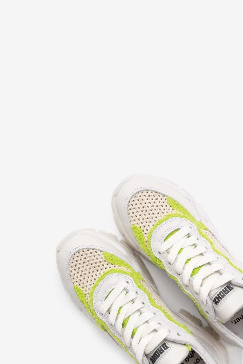 Bronx Sneakers 36 - Beige/Groen/Wit - afbeelding 2 van 6