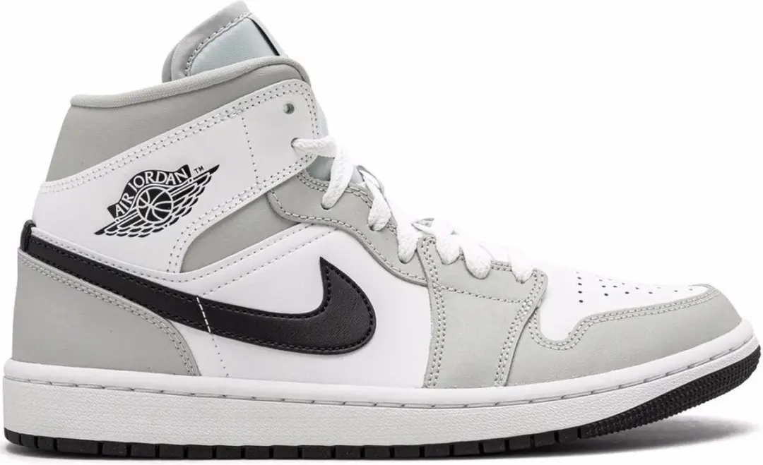 Nike Air Jordan 1 Mid, Grey Fog/Black-White, BQ6472 015, EUR 36