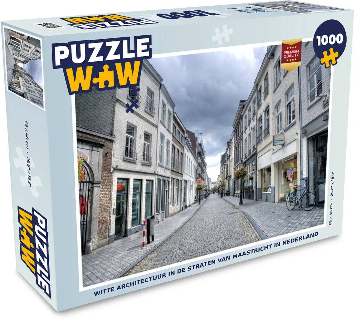 PuzzleWow Maastricht Puzzel 1000 Stuks - Wit