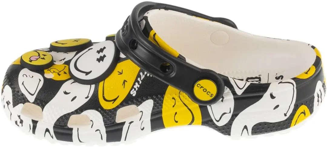 Crocs Classic Smiley Clog - Zwart 38/39 - afbeelding 2 van 5