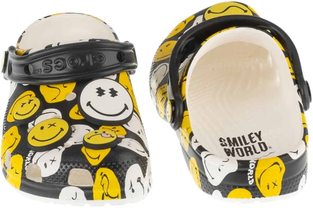 Crocs Classic Smiley Clog - Zwart 38/39 - afbeelding 5 van 5
