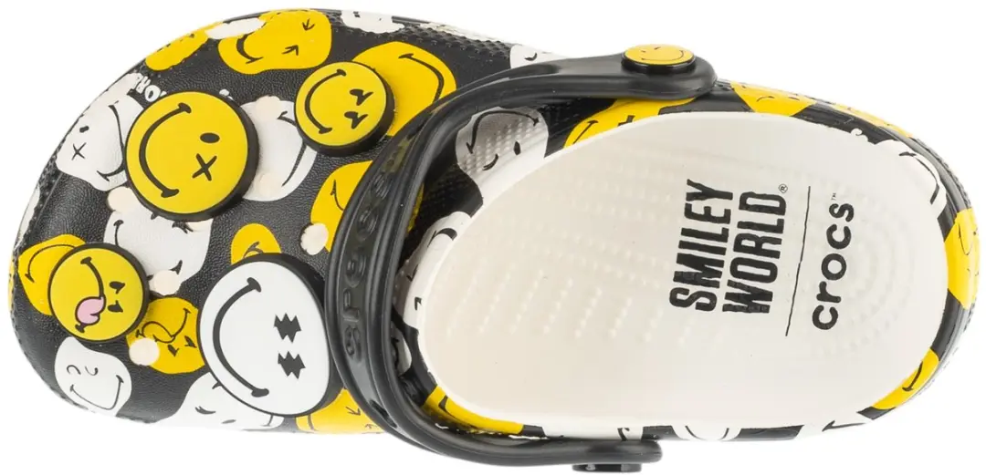 Crocs Classic Smiley Clog - Zwart 38/39 - afbeelding 3 van 5