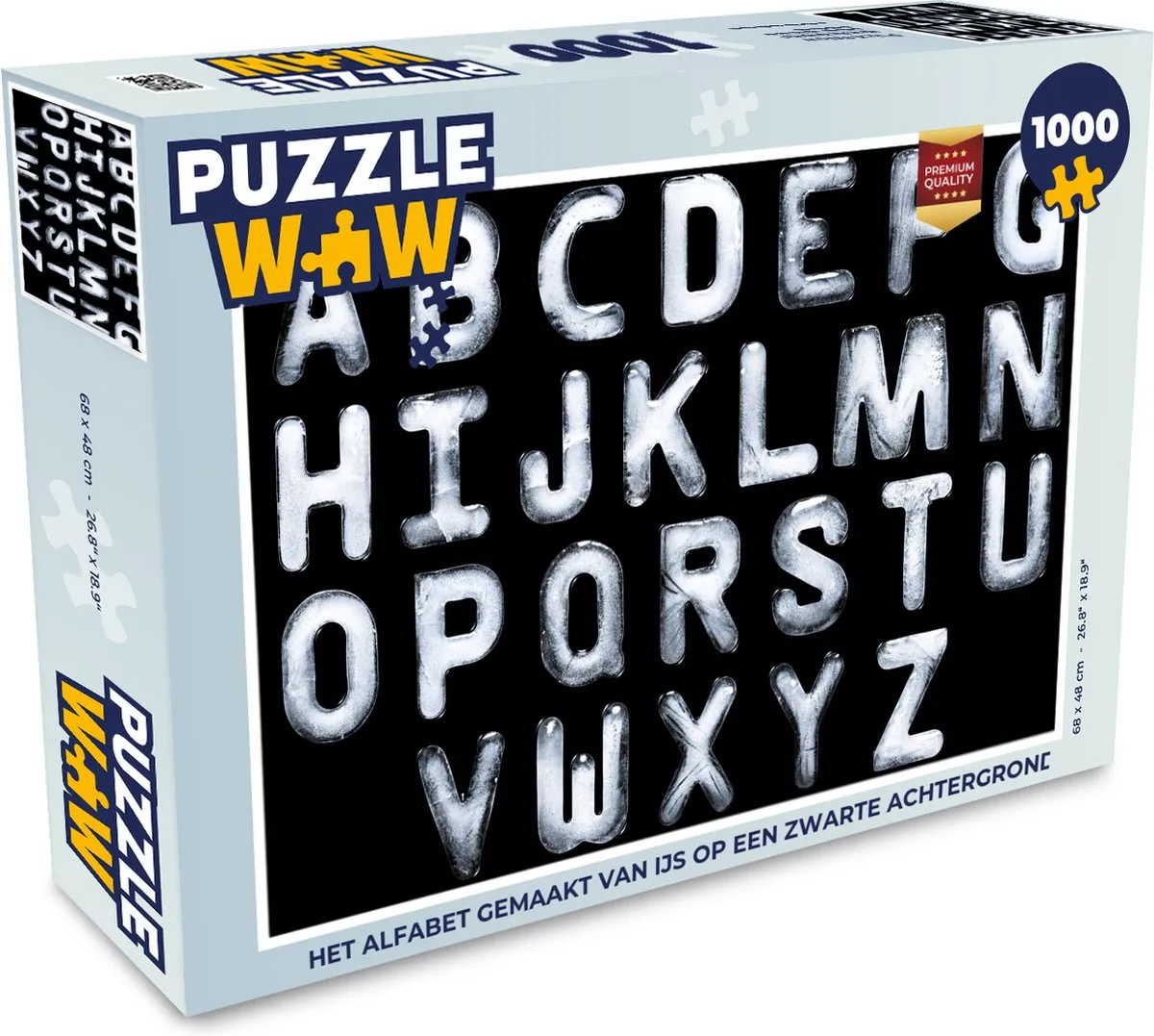 PuzzleWow Het Alfabet IJs Legpuzzel 1000 Stuks - Multicolor