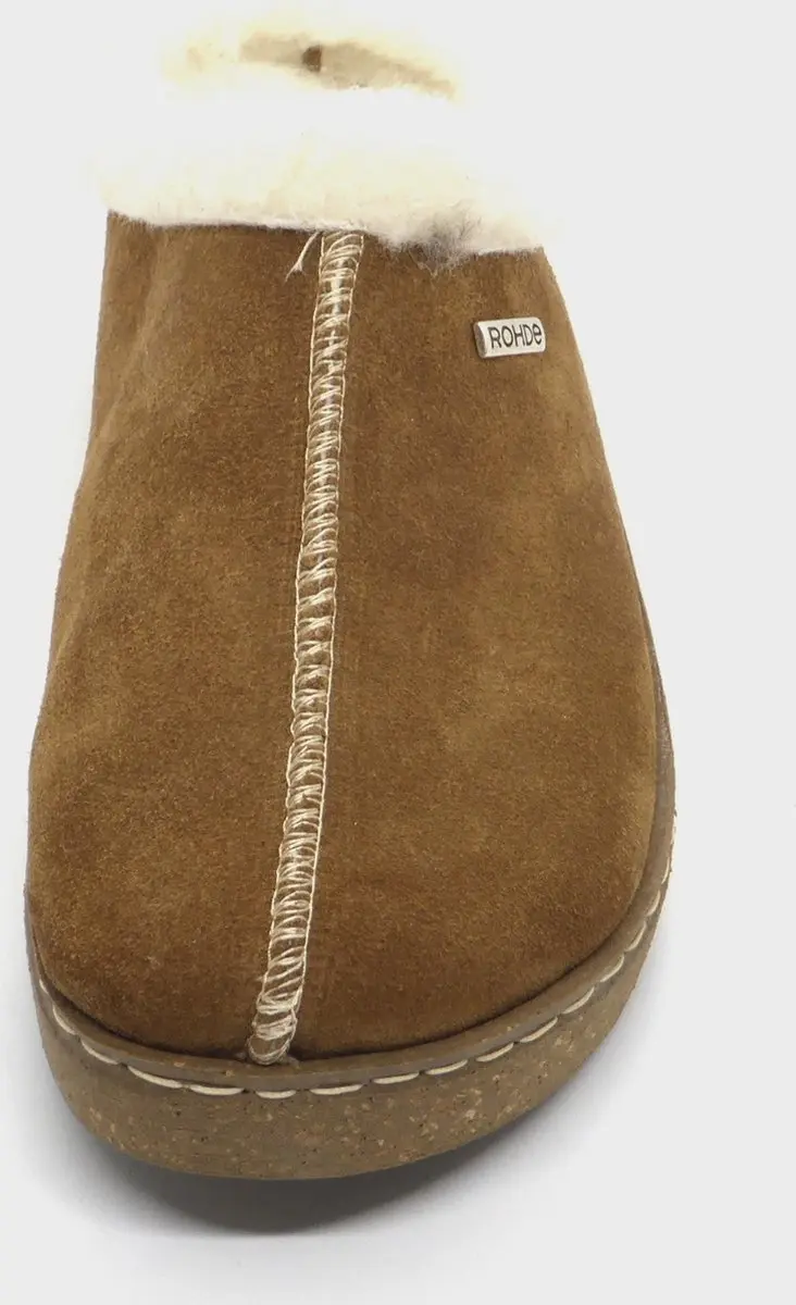 Rohde 6125 Dames Muil Pantoffels - Cognac - 43 - afbeelding 6 van 6