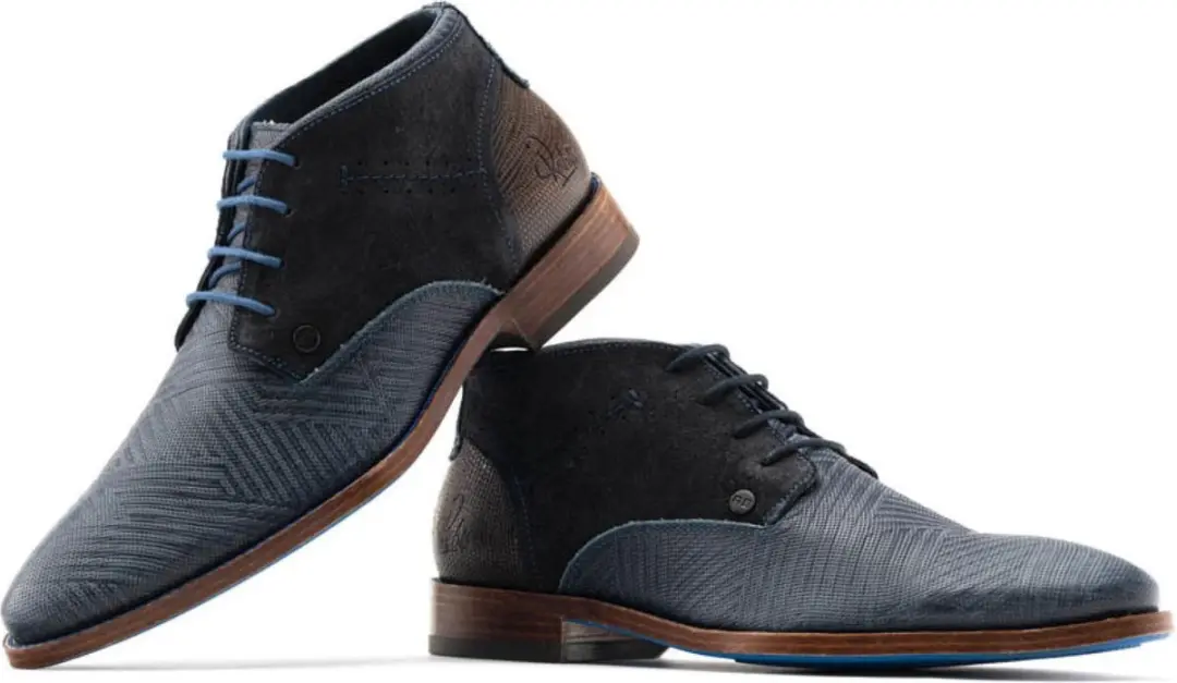 Rehab Salvador Zig Zag Heren Veterschoen - Blauw - Maat 47