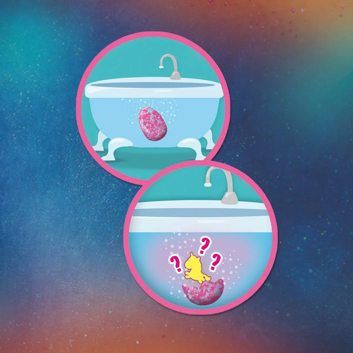 SES Creative - Explore - Unicorn Bad Bruisbal Surprise – Met Eenhoorn Speeltje - Mooie Grote Bruisbal - Cosmetisch getest - Bad Unicorn Speelgoed