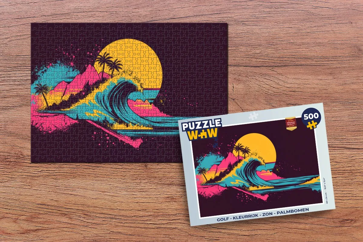 PuzzleWow Golf - Zon - Palmbomen Legpuzzel 500 Stuks