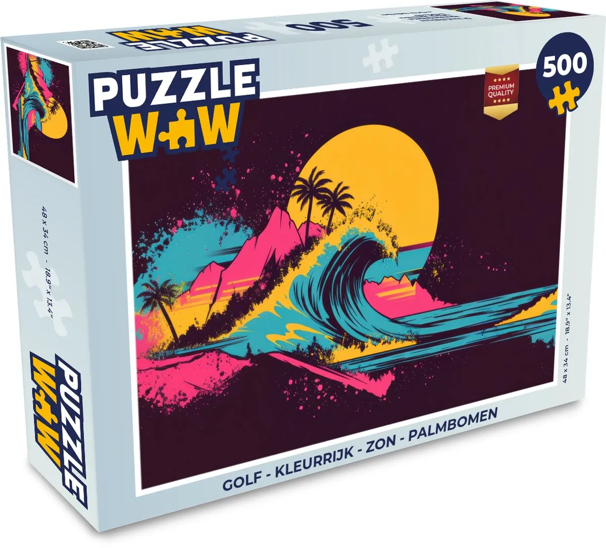 PuzzleWow Golf - Zon - Palmbomen Legpuzzel 500 Stuks