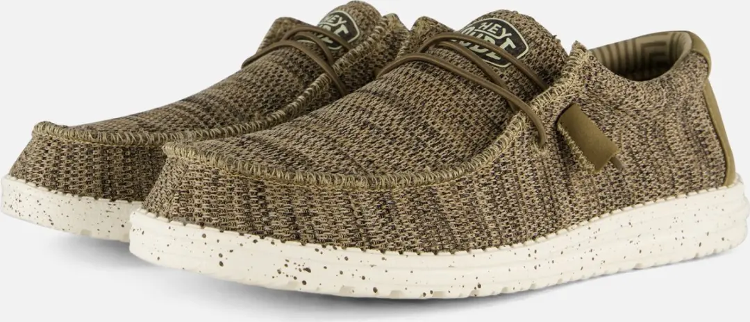 HEYDUDE Wally Sox Instappers bruin Canvas