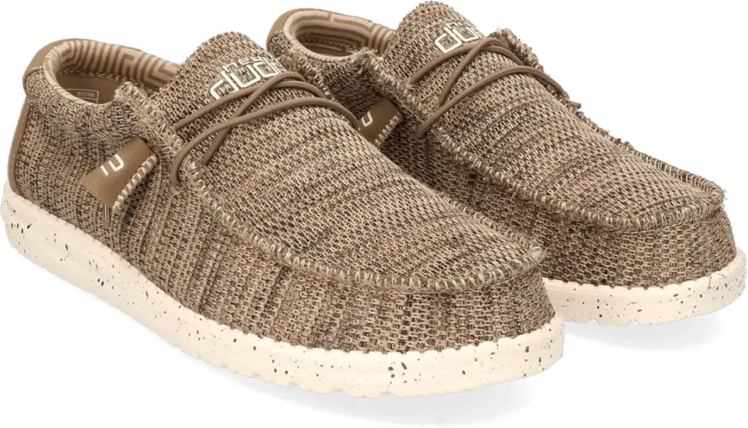 HEYDUDE Wally Sox Instappers bruin Canvas - Maat 41 - afbeelding 3 van 6