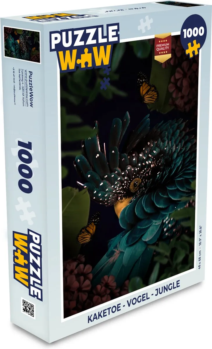 PuzzleWow Kaketoe Legpuzzel 1000 Stuks - Multicolor