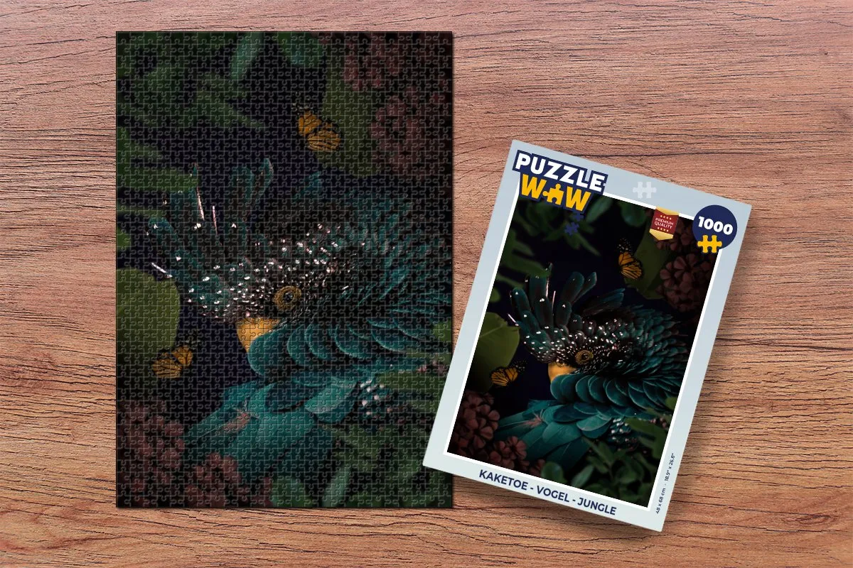 PuzzleWow Kaketoe Legpuzzel 1000 Stuks - Multicolor