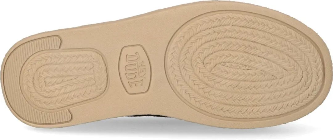 HEYDUDE Austin Lift Espadrille Woven Dames Instappers - Zwart 38 - afbeelding 5 van 6