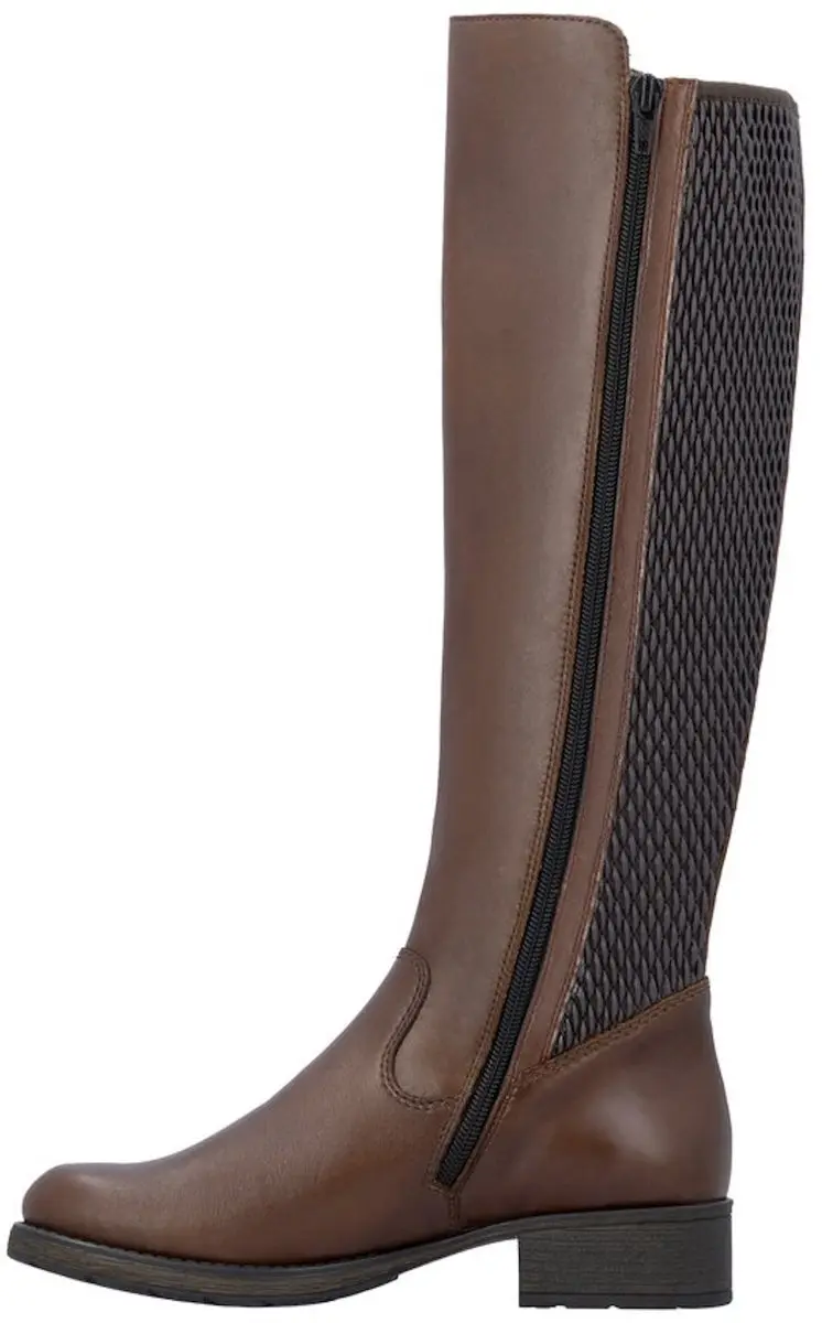 Rieker Z9591 29 Dames Laarzen - Bruin Leder - Maat 38