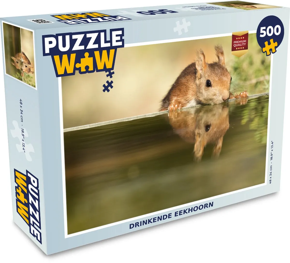 PuzzleWow Eekhoorn Legpuzzel 500 Stuks - Multicolor