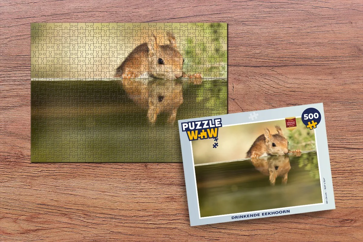 PuzzleWow Eekhoorn Legpuzzel 500 Stuks - Multicolor