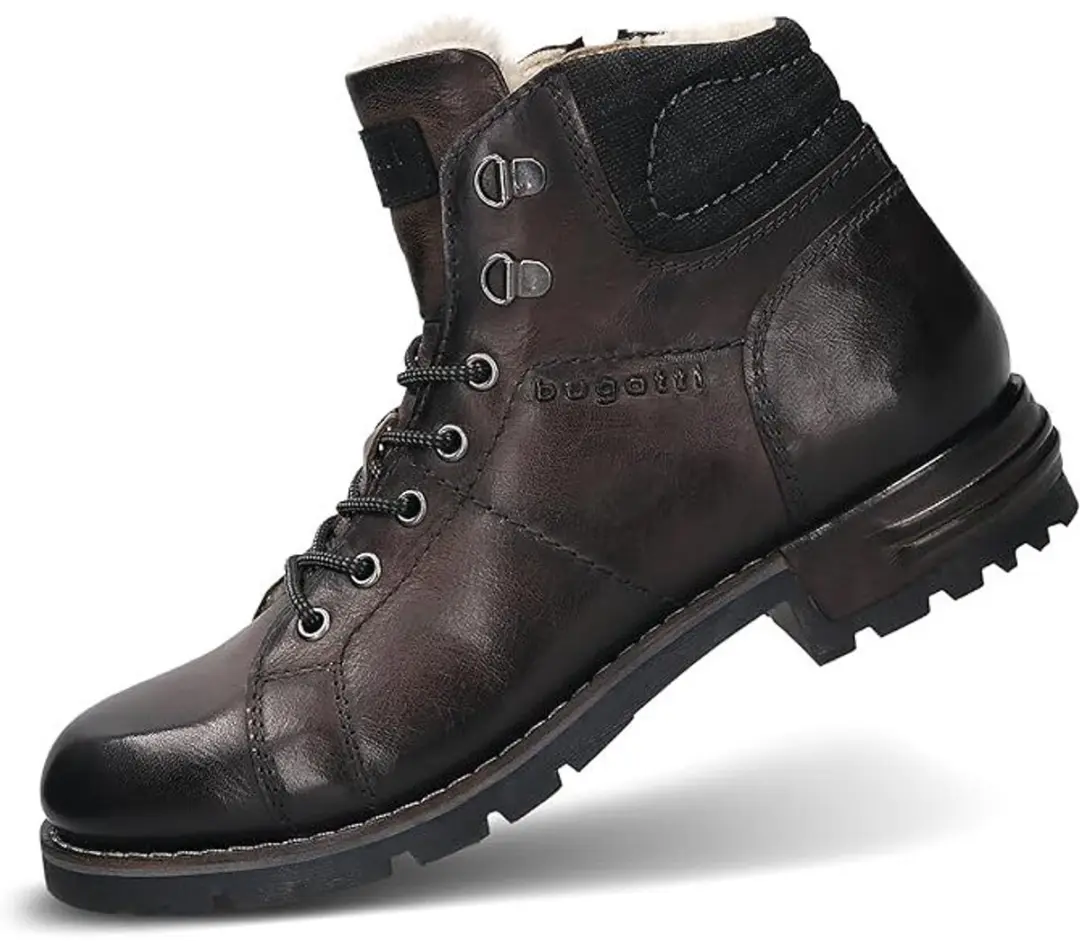 Bugatti 321-6115P Leren Veterschoenen - Donkergrijs - afbeelding 2 van 6