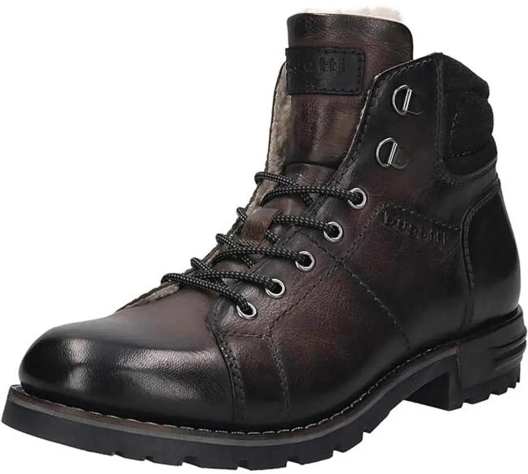 Bugatti 321-6115P Leren Veterschoenen - Donkergrijs - afbeelding 3 van 6