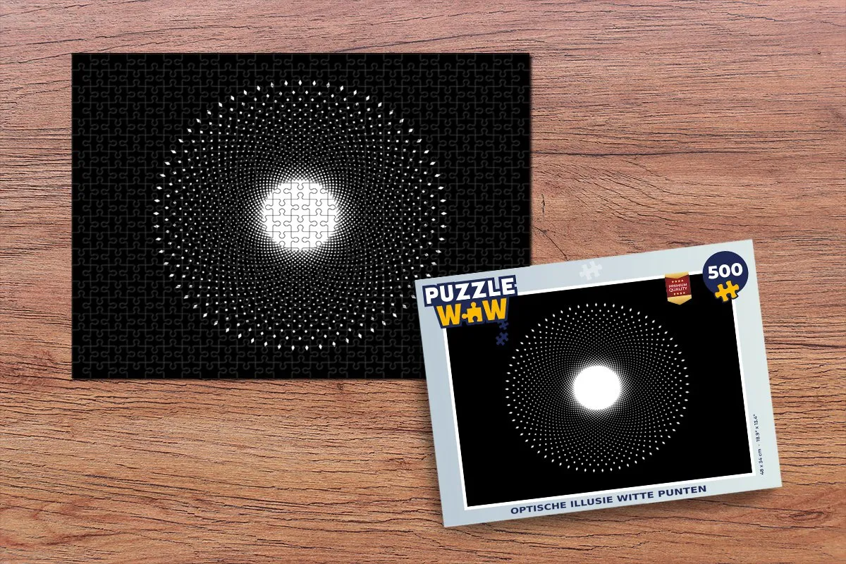 PuzzleWow Optische Illusie Legpuzzel 500 Stuks - Multicolor