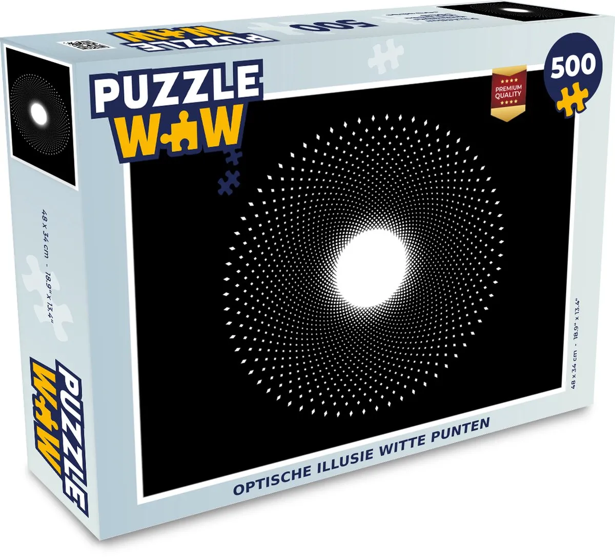 PuzzleWow Optische Illusie Legpuzzel 500 Stuks - Multicolor