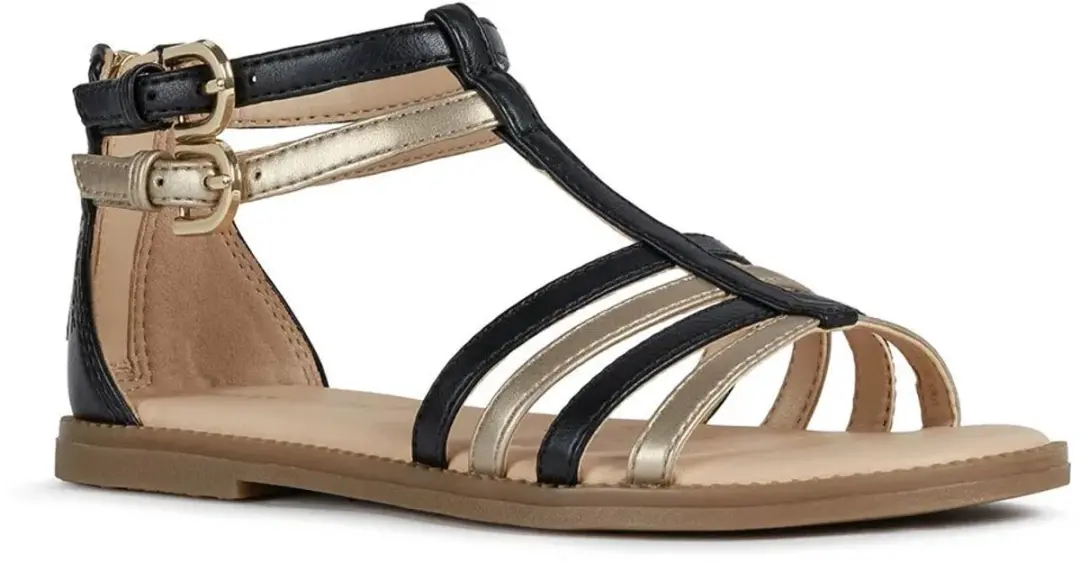 Geox Karly Sandalen - Meisjes 38 - Zwart/Platina