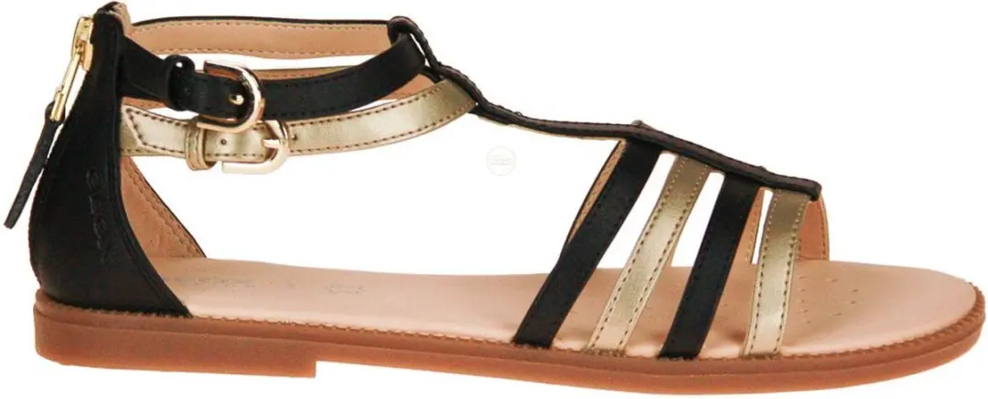 Geox Karly Sandalen - Meisjes 38 - Zwart/Platina