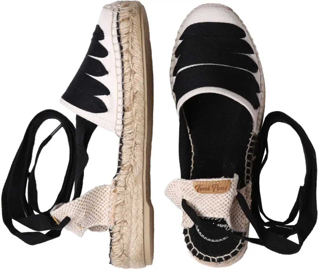Vegan espadrille voor dames met vijf strepen