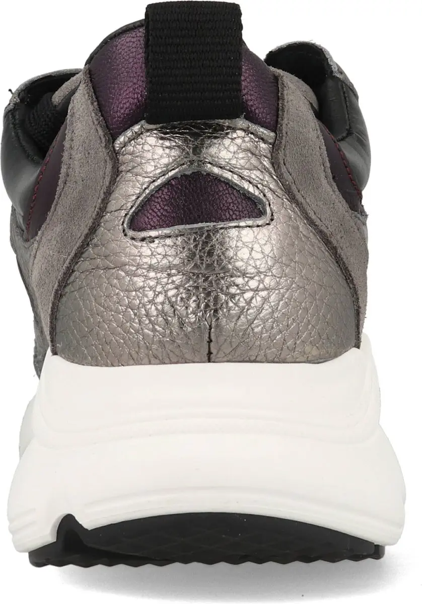 Maruti Rhode Leren Sneakers - Dames - Zilver - Maat 39 - afbeelding 3 van 6