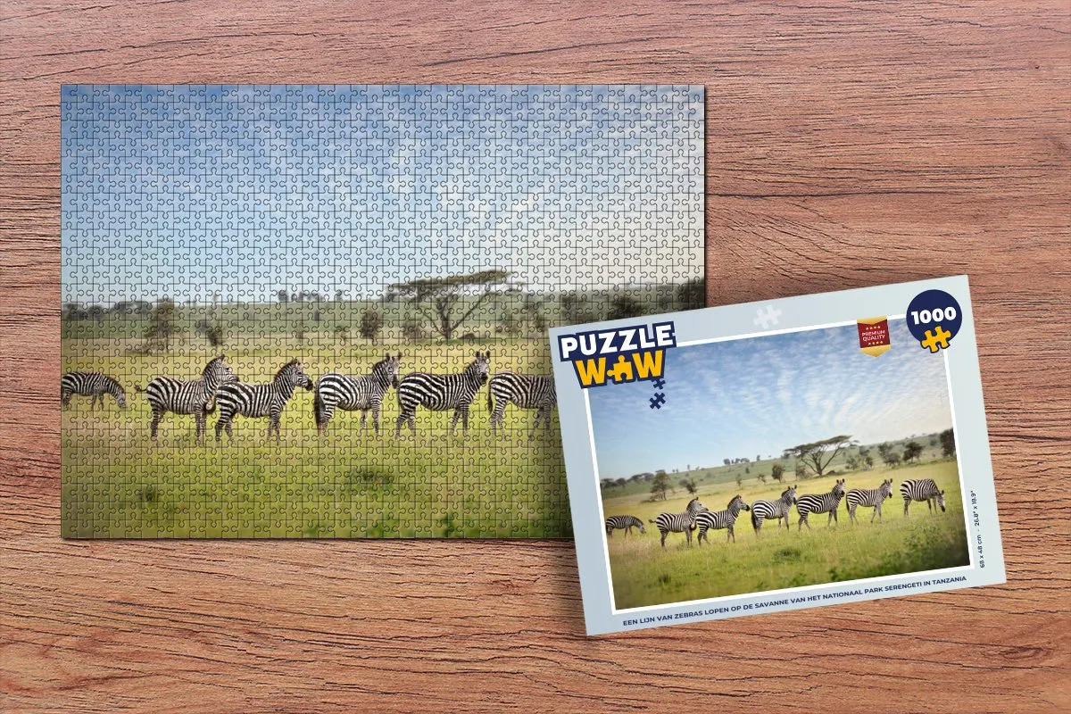 PuzzleWow Legpuzzel Serengeti 1000 Stuks - Multicolor