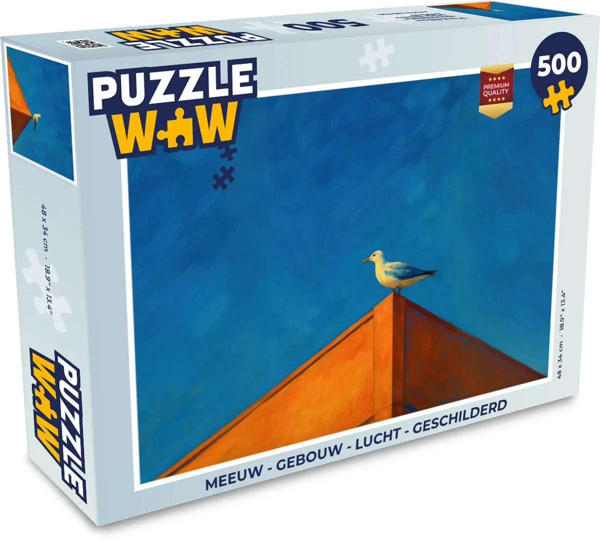 PuzzleWow Meeuw Gebouw Lucht Legpuzzel 500 Stuks