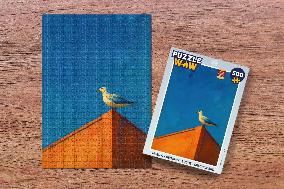 PuzzleWow Meeuw Gebouw Lucht Legpuzzel 500 Stuks