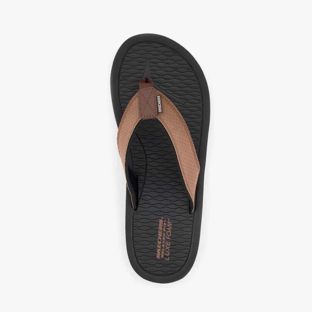 Skechers Tantric heren teenslippers bruin