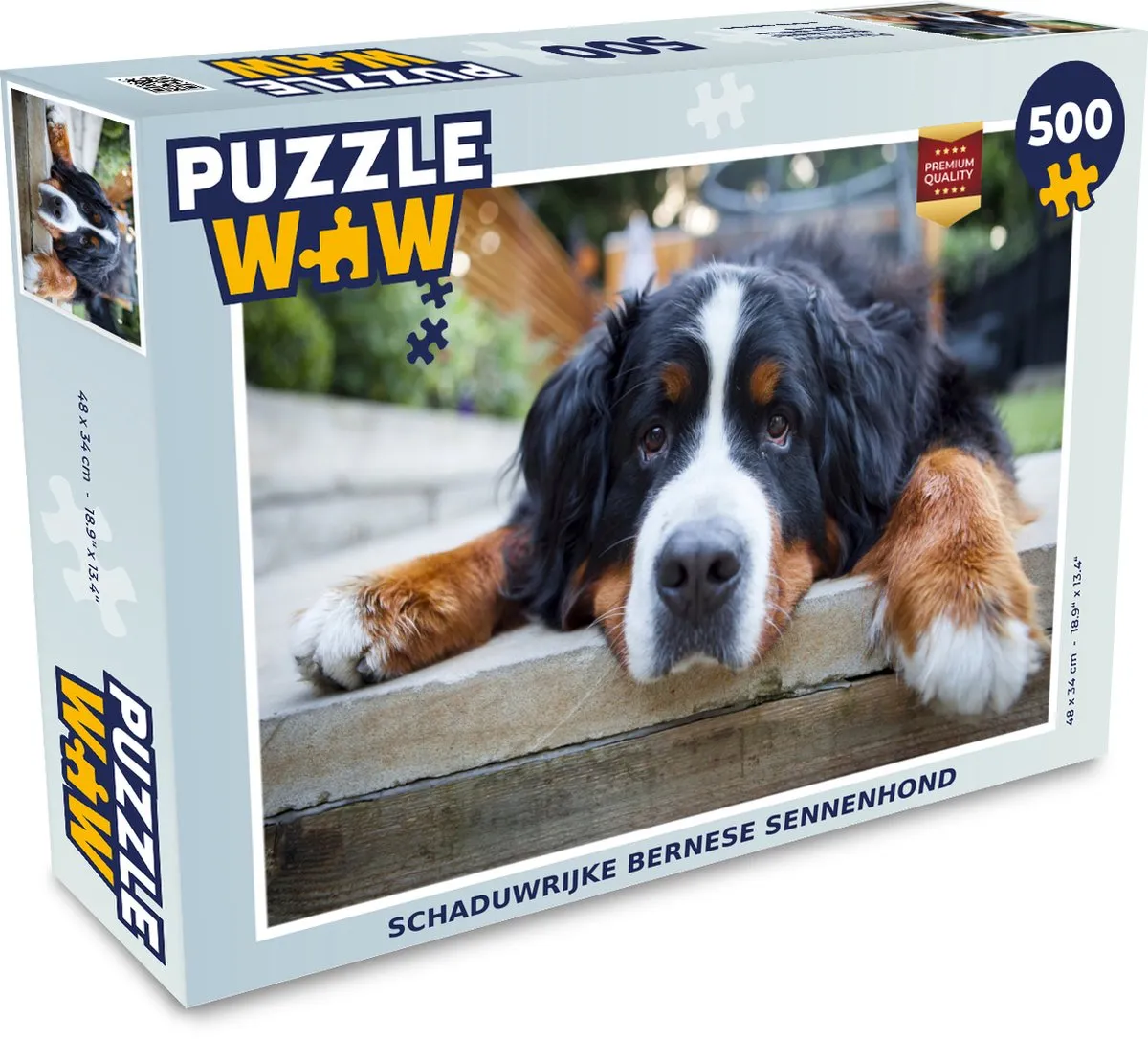 PuzzleWow Schaduwrijke Bernese Sennenhond Legpuzzel 500 Stuks