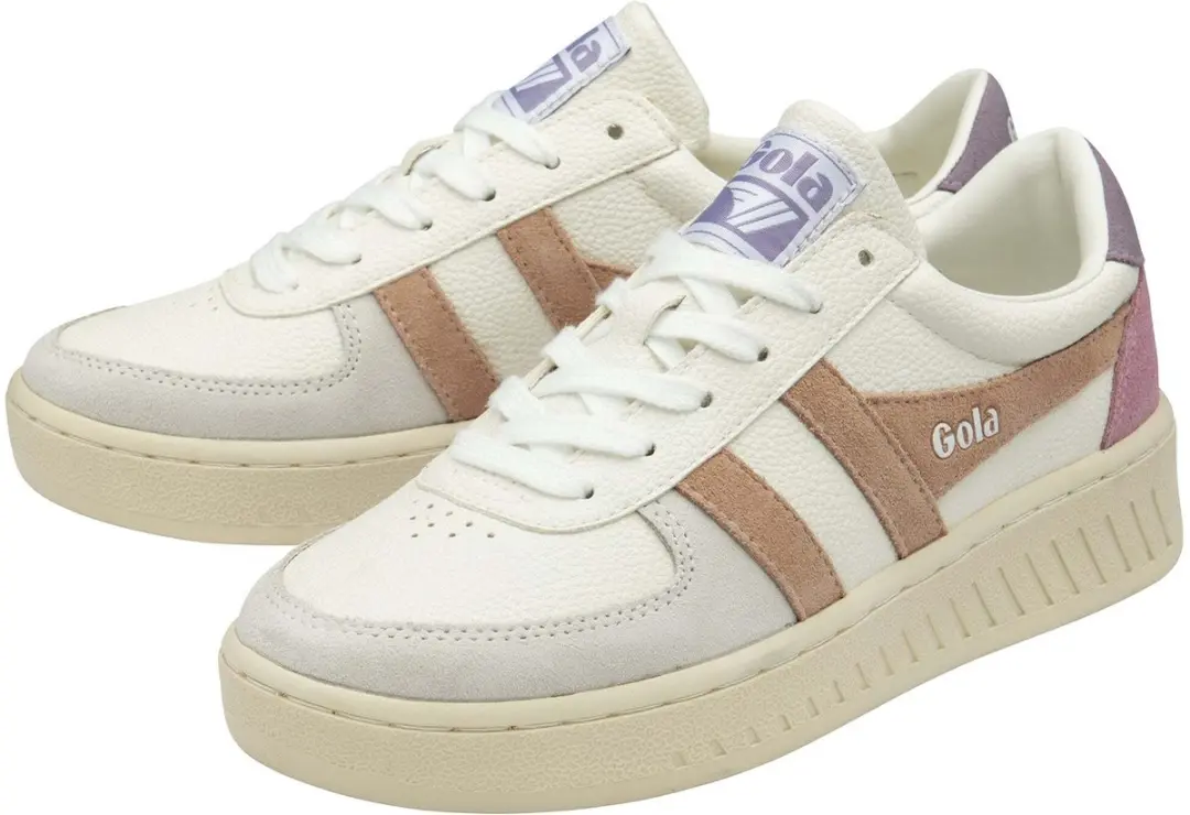 Gola Grandslam Trident CLA415 Damestrainers - 39 - White/Pastel Pink/Iceberg - afbeelding 6 van 6