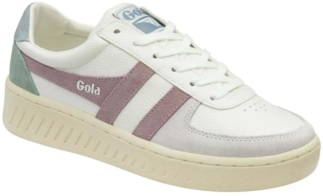 Gola Grandslam Trident CLA415 Damestrainers - 39 - White/Pastel Pink/Iceberg - afbeelding 2 van 6