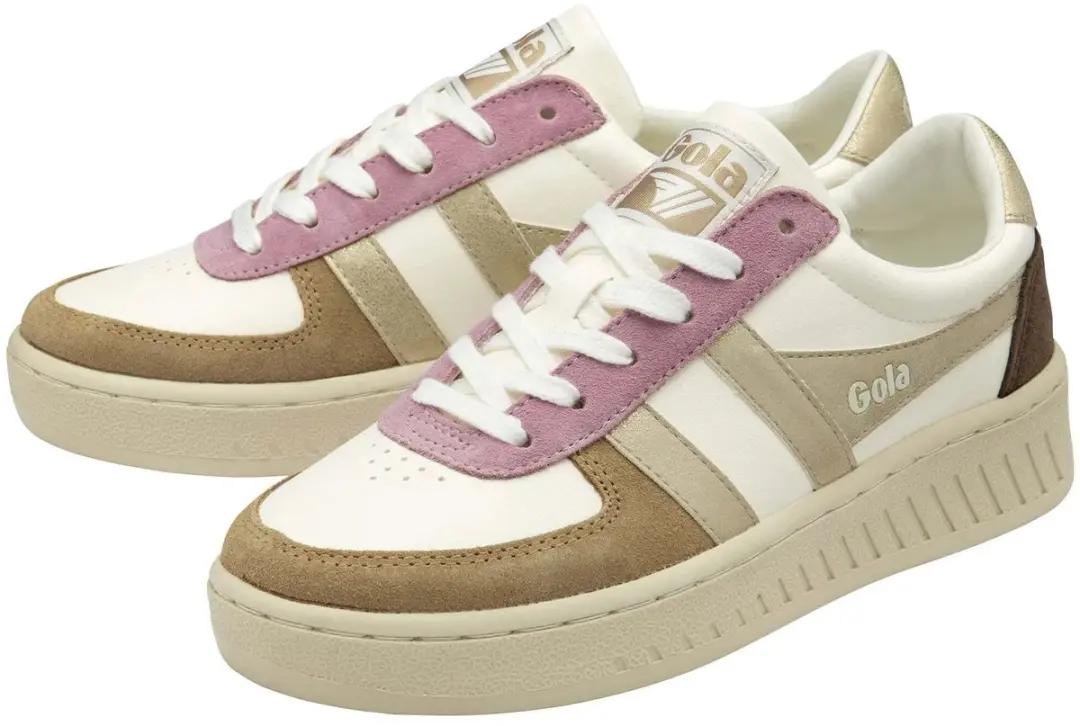 Gola Grandslam Quadrant Trainer CLB207 - 39 - Off White/Light Caramel/Gold - afbeelding 2 van 4