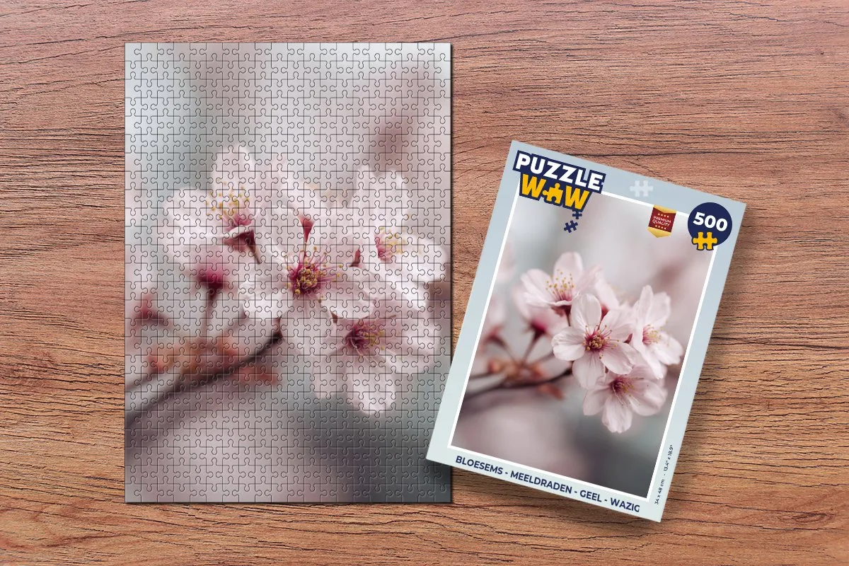 PuzzleWow Bloesems Meeldraden Legpuzzel 500 Stuks - Geel