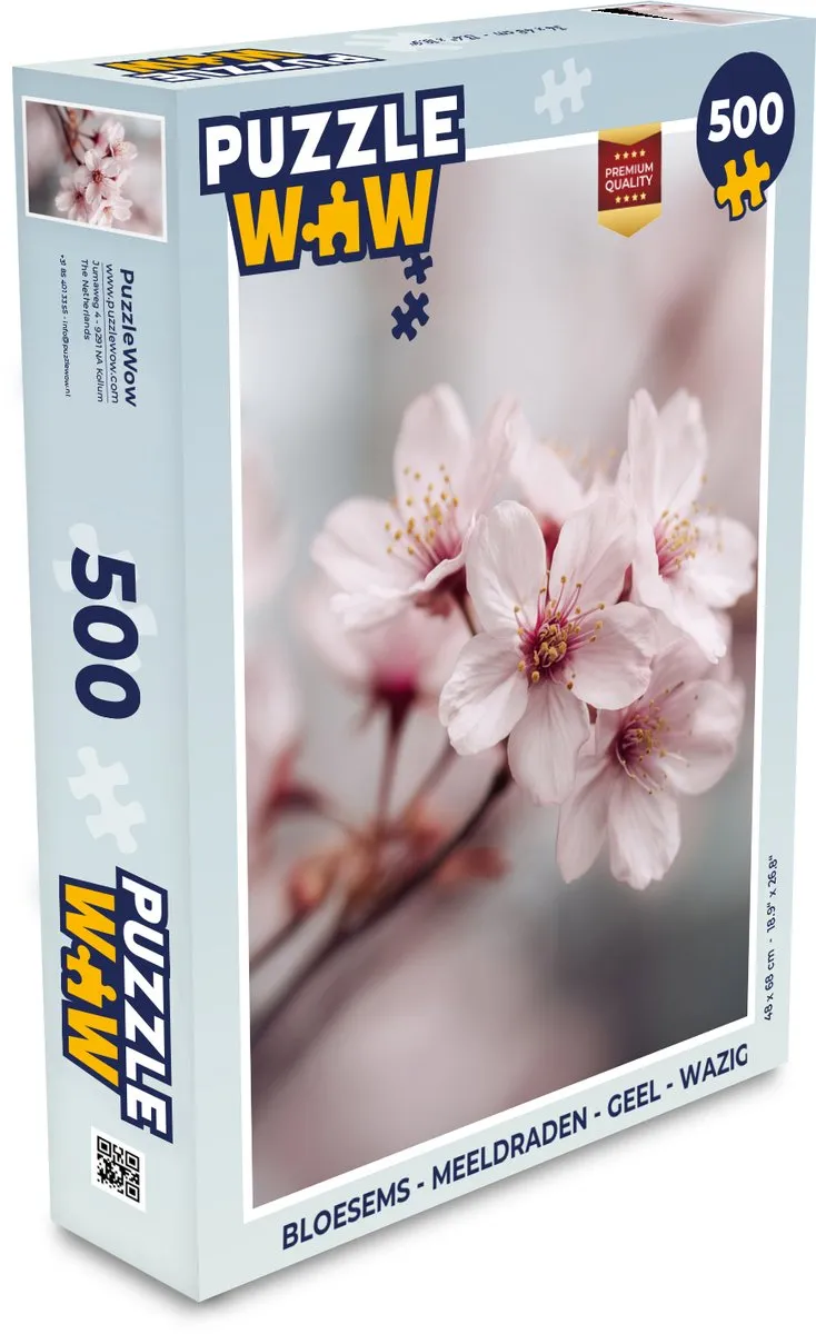 PuzzleWow Bloesems Meeldraden Legpuzzel 500 Stuks - Geel