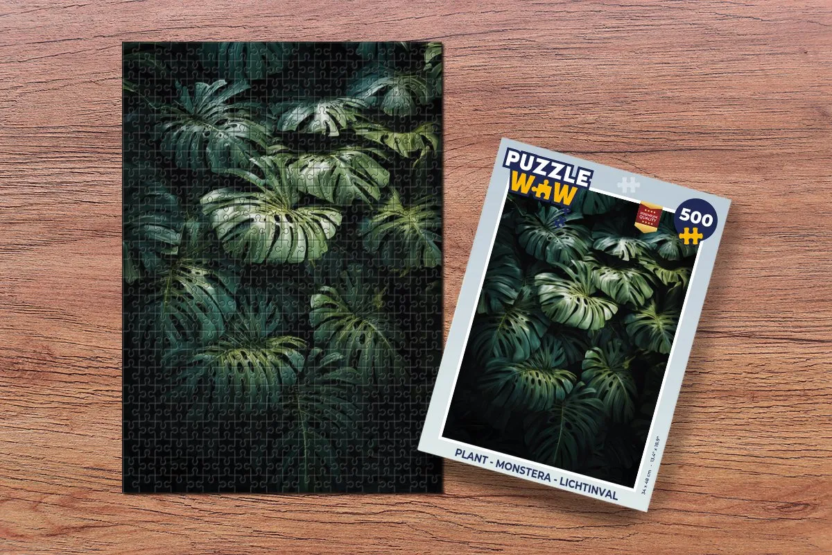 PuzzleWow Monstera Legpuzzel 500 Stuks - Groen