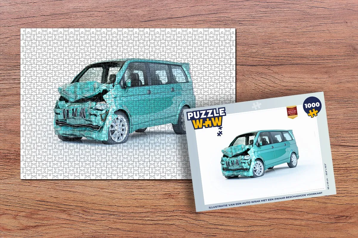 PuzzleWow Legpuzzel Auto Wrak 1000 Stuks - Multicolor