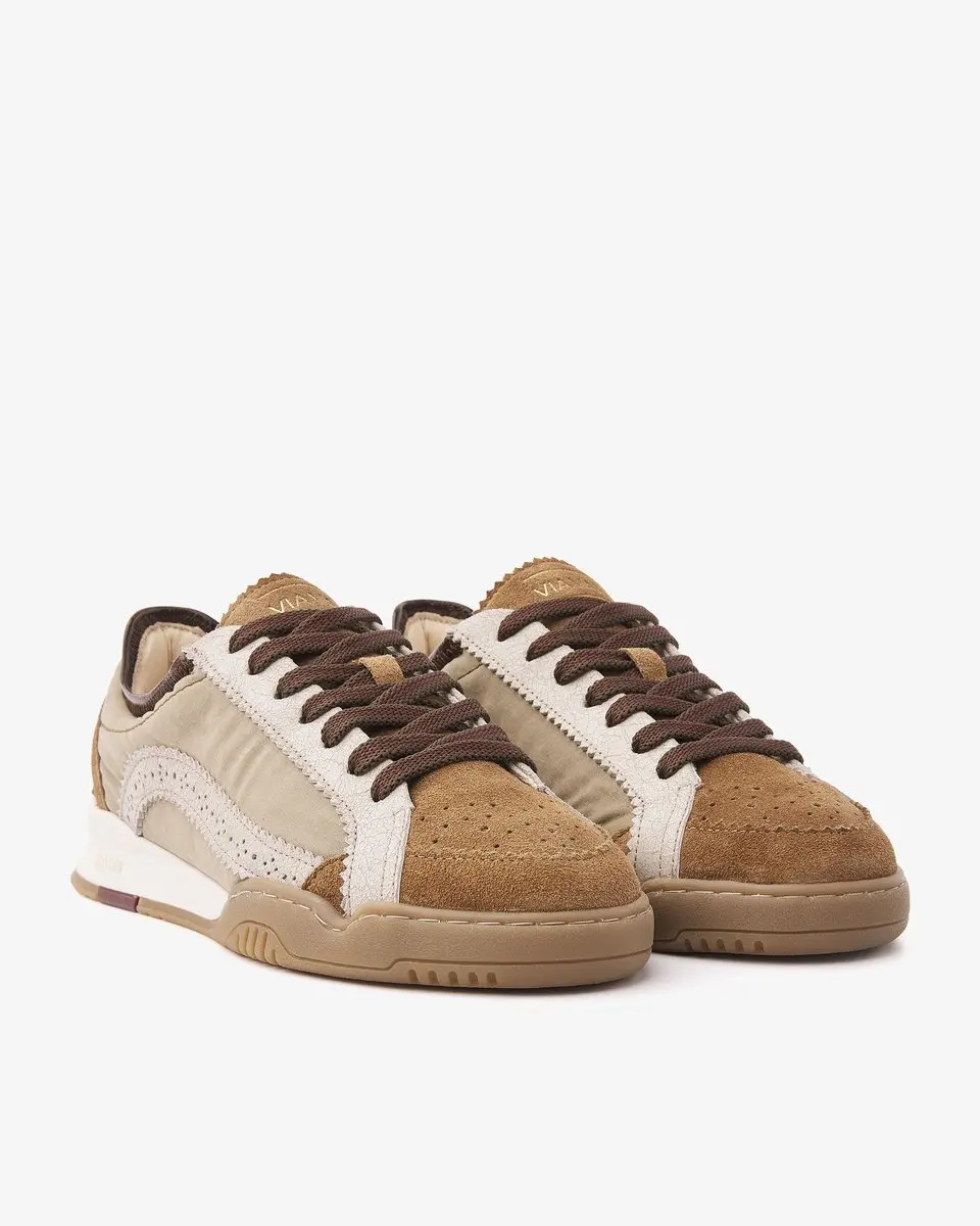 VIA VAI Kris Jaden Sneakers Dames - Leer/Suède 39 - Beige