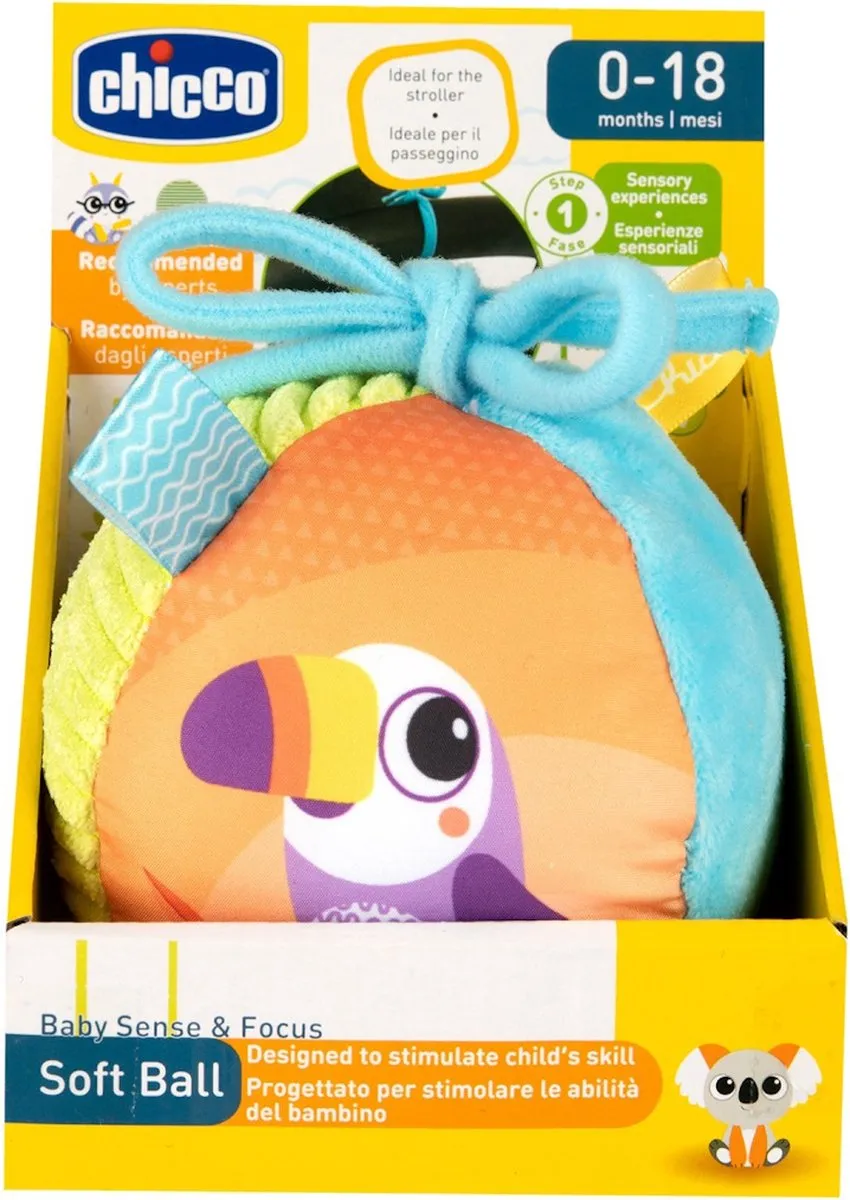 Chicco Sensory Dieren Speelbal/Buggyspeeltje 11565000000 - Meerkleurig