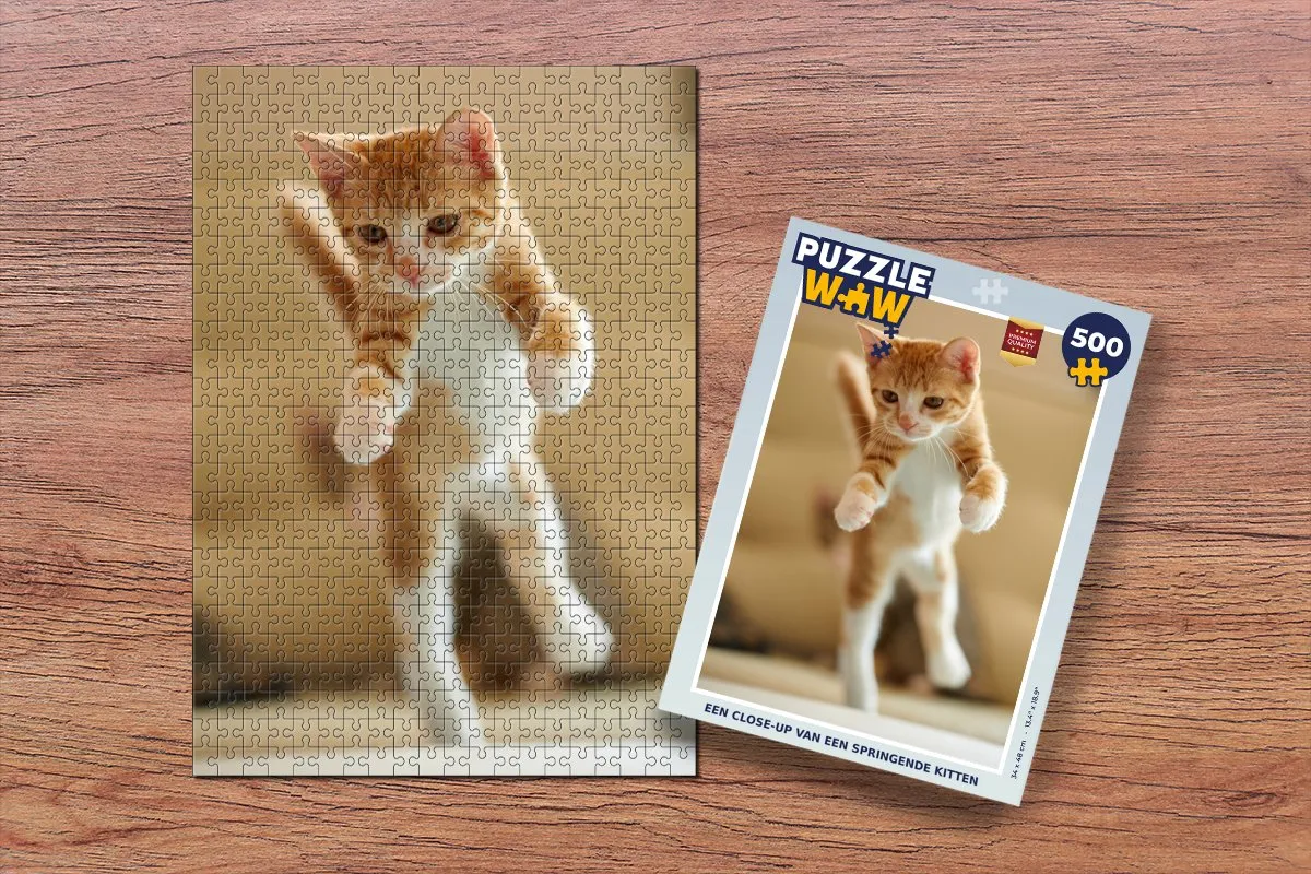 PuzzleWow Legpuzzel 500 Stuks - Kitten Multicolor