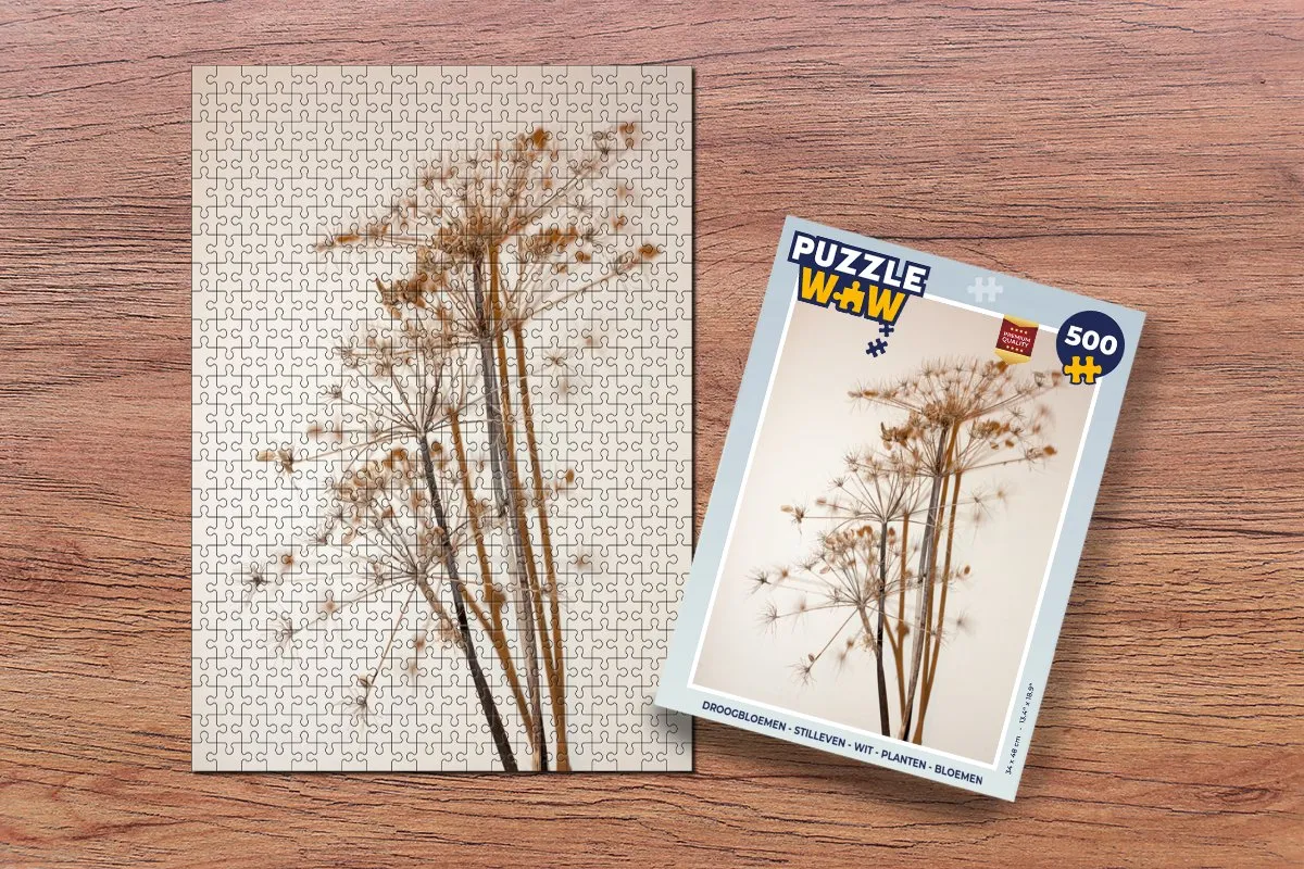 PuzzleWow Droogbloemen Stilleven Legpuzzel 500 Stuks - Multicolor