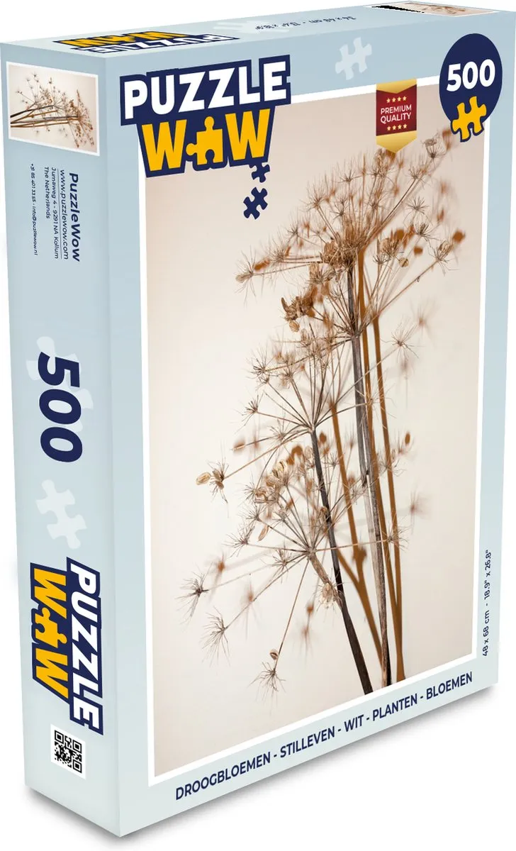 PuzzleWow Droogbloemen Stilleven Legpuzzel 500 Stuks - Multicolor