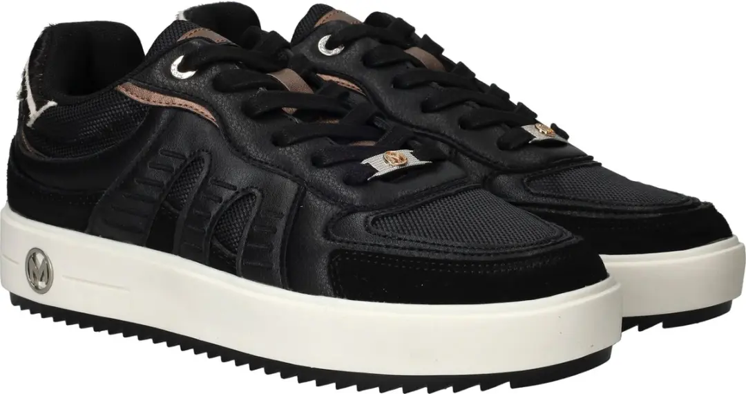 Mexx Sneaker Persia Olli - Zwart/Bruin - Maat 40