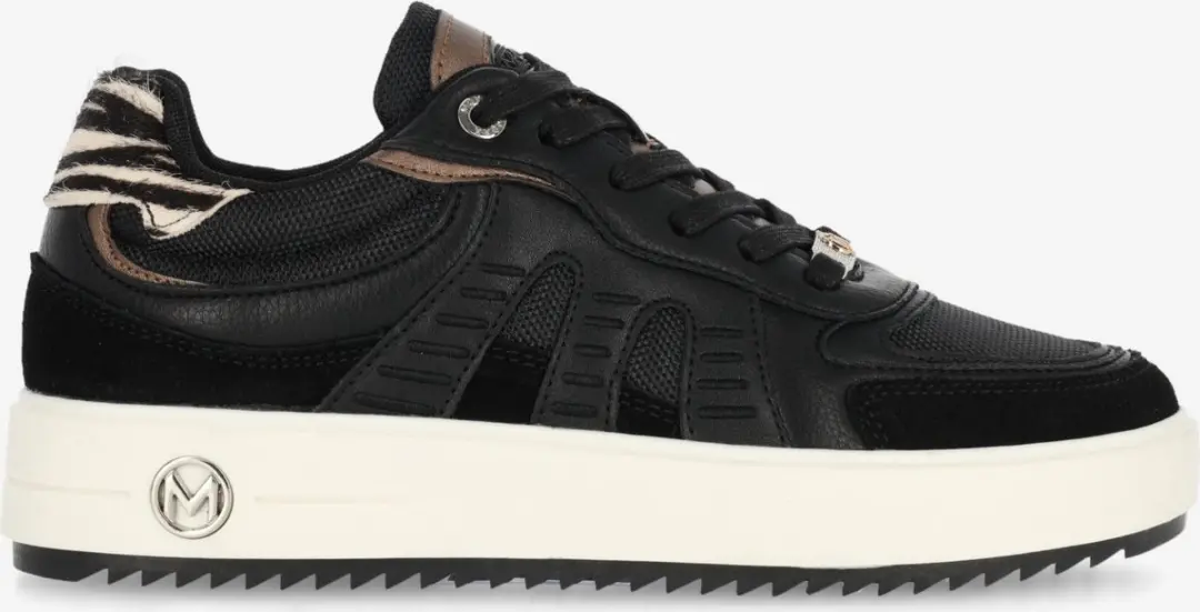 Mexx Sneaker Persia Olli - Zwart/Bruin - Maat 40